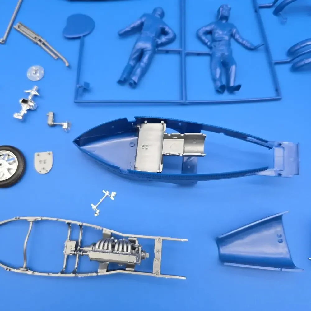 Monogram Classic Bugatti 35B Grand Prix Racer 1/24 Model Kit Partial Build w Box - Picture 4 of 11